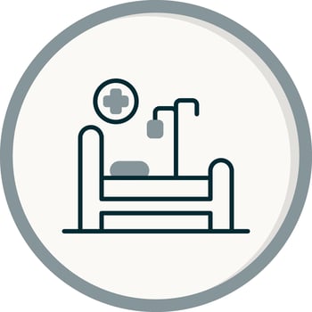 Hospital Bed Vector Icon
