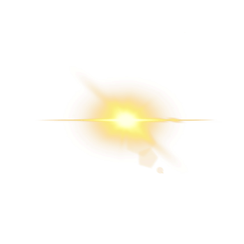 Golden light effect png
