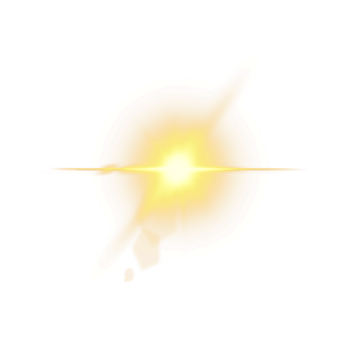 Golden light effect png
