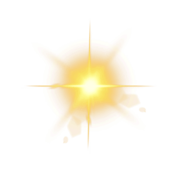 Golden light effect png