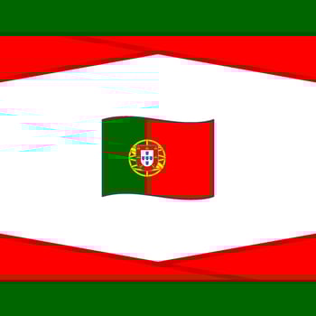 Portugal Flag Abstract Background Design Template. Portugal Independence Day Banner Social Media Post. Portugal Vector