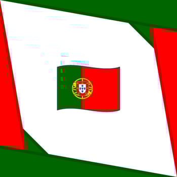 Portugal Flag Abstract Background Design Template. Portugal Independence Day Banner Social Media Post. Portugal Cartoon vector