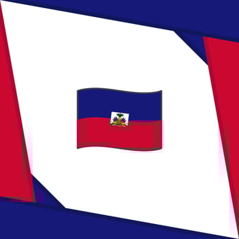 Haiti Flag Abstract Background Design Template. Haiti Independence Day Banner Social Media Post. Haiti Cartoon vector