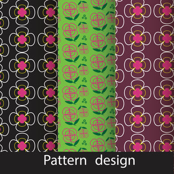 Modern geometric flower pattern vector