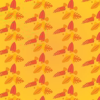 The background design with leaf patterns is suitable for the autumn theme. vector