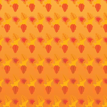 The background design with leaf patterns is suitable for the autumn theme. vector