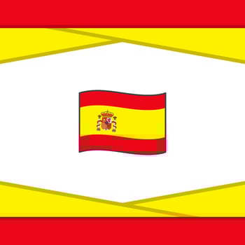 Spain Flag Abstract Background Design Template. Spain Independence Day Banner Social Media Post. Spain Vector