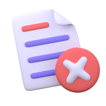 3D document inspection icon. Office business element. png