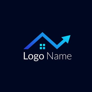 modern real estate logo design vector