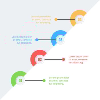 Minimal infographic design template for business and education with options and steps vector