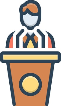 color icon for chairman vector