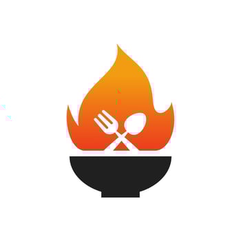 Premium Hot Food Logo Design Vector Template