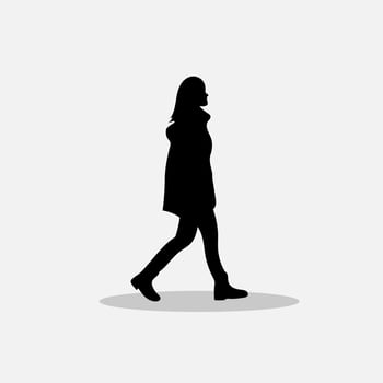 Women walking vector png