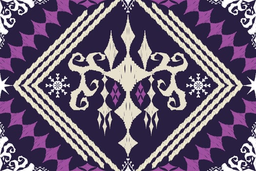 Geometric ethnic oriental traditional art pattern.Figure tribal embroidery style.Design for background,wallpaper,clothing,wrapping,fabric,element,,vector illustration. vector