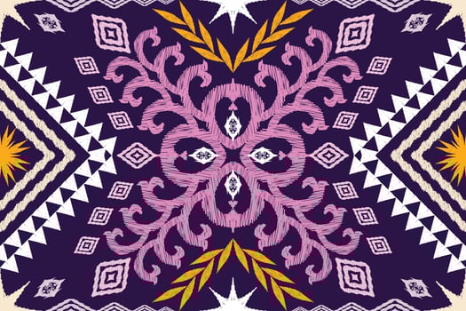 Geometric ethnic oriental traditional art pattern.Figure tribal embroidery style.Design for background,wallpaper,clothing,wrapping,fabric,element,,vector illustration. vector