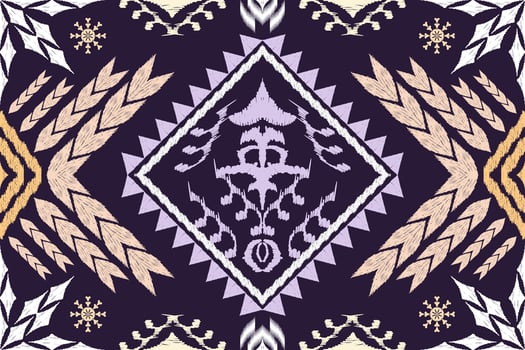 Geometric ethnic oriental traditional art pattern.Figure tribal embroidery style.Design for background,wallpaper,clothing,wrapping,fabric,element,,vector illustration. vector