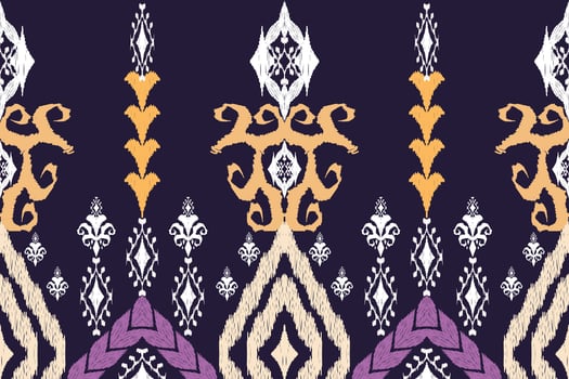 Geometric ethnic oriental traditional art pattern.Figure tribal embroidery style.Design for background,wallpaper,clothing,wrapping,fabric,element,,vector illustration. vector