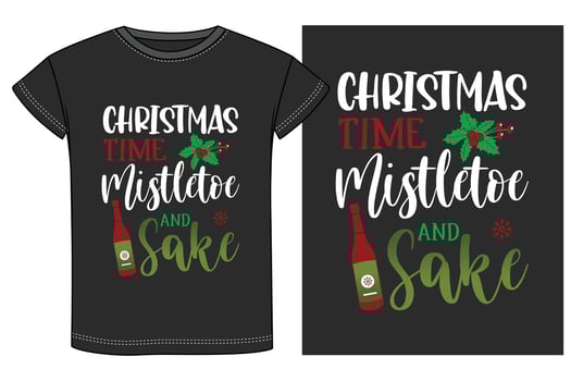 Christmas Drinking Party T-shirt Design vector