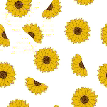 Realistic sunflower design vector