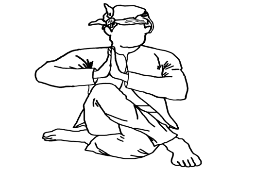 icon logo Malay warrior up hand sign Malay warrior pays respect to someone, especially to the King. It is like a salute. png