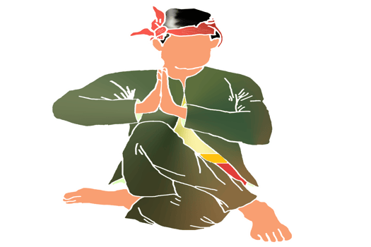 icon logo Malay warrior up hand sign Malay warrior pays respect to someone, especially to the King. It is like a salute. png