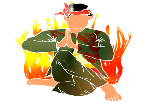 icon logo Malay warrior up hand sign Malay warrior pays respect to someone, especially to the King. It is like a salute. png