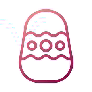 Egg icon gradient white red colour easter symbol illustration. vector