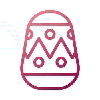 Egg icon gradient white red colour easter symbol illustration. vector