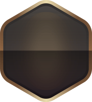 Empty button in medieval style for ui design, Classic bar and frame user interface elements with golden border. png