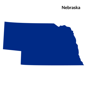 Map of Nebraska. Nebraska map. USA map png