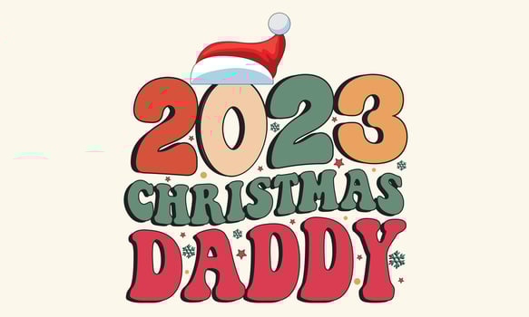 2023 Christmas Daddy Retro T-Shirt Design vector