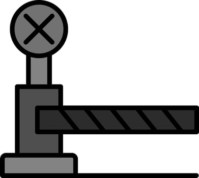 Level Crossing Vector Icon
