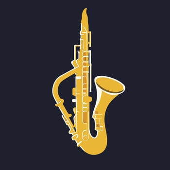 saxophone line style vector
