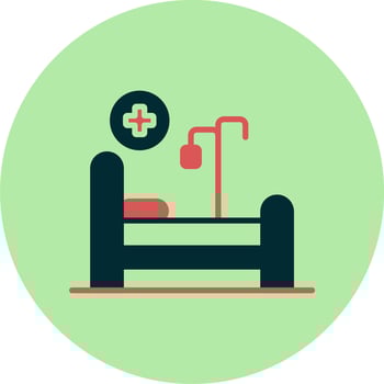 Hospital Bed Vector Icon