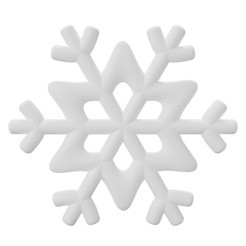 white Snowflake 3d png
