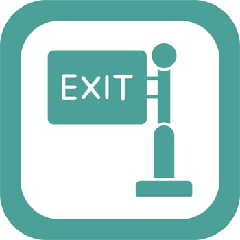 Exit Sign Vector Icon