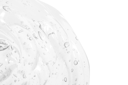 Transparent cosmetic gel. On an empty background. png