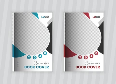professional book cover design and Corporate annual report cover template vector