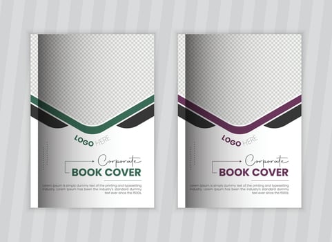 professional book cover design and Corporate annual report cover template vector