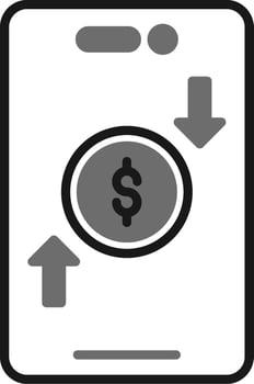 Online Money Transfer Vector Icon