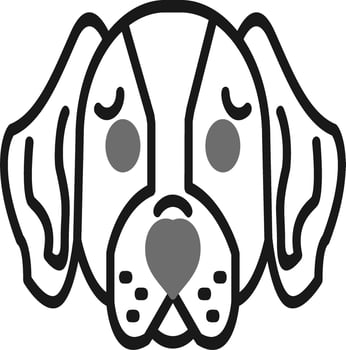 Basset Hound Vector Icon