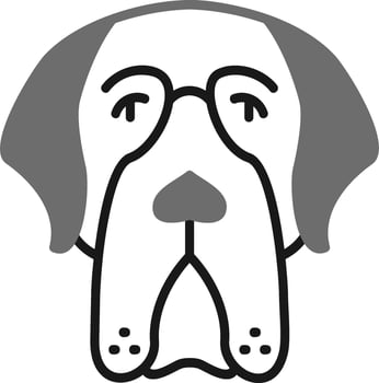 Saint Bernard Vector Icon