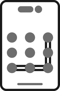 Pattern Lock Vector Icon