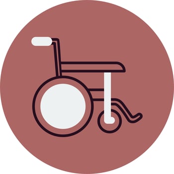 Wheel Chair Vector Icon