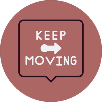 Keep Moving Vector Icon
