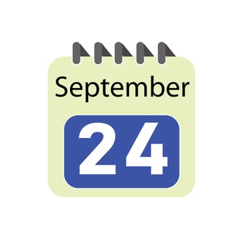 September 24 daily Calendar Icon vector