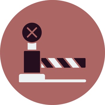 Level Crossing Vector Icon