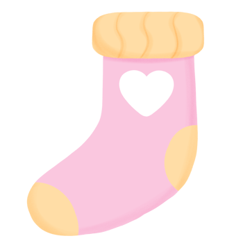 Cute and cozy pink winter outfit with heart illustration png