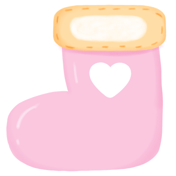 Cute and cozy pink winter outfit with heart illustration png