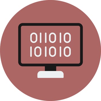 Binary Code Vector Icon